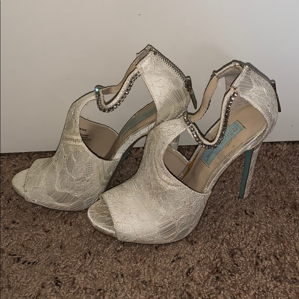 Betsy Johnson lace high heels